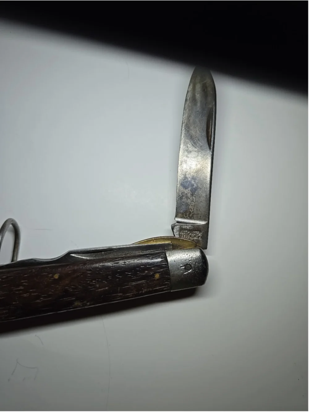 Vintage KUTMASTER UTICA NY MADE IN USA Wood Handle US Army WWII Folding Knife
